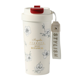 【非涂层】真陶瓷内胆保温杯吸管户外水杯男女车载杯子外带咖啡杯