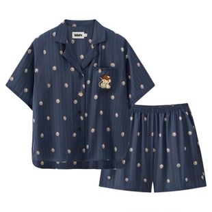 【明星同款】tbh野兽派家居星光缎家居服套装四季可外穿情侣睡衣