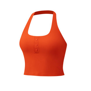 Ribbed Nulu女士罗纹亨利领挂脖运动背心B/C丨lululemon丨LW1FXDS
