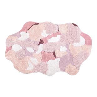 卧室地毯女孩床边毯ins粉色苔藓儿童房地垫多巴胺衣帽间客厅异形