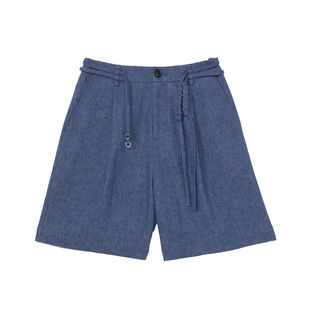 ANNENONO 26春夏亚麻牛仔系绳短裤女 设计师 YOUNGC买手店
