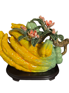 石湾公仔得心应手陶瓷佛手摆件家居客厅玄关高端装饰开业乔迁送礼