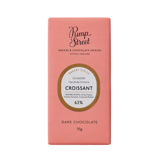 英国PumpStreet海盐黑麦面包碎牛奶巧克力/可颂面包黑巧克力零食