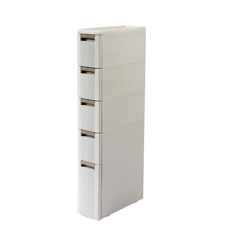 卫生间缝隙柜18cm夹缝收纳柜抽屉式塑料窄柜子厨房冰箱沙发床边柜