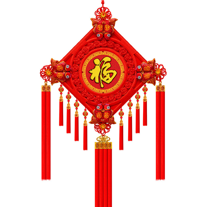 新款中国结挂件客厅大号福字中国结玄关乔迁平安结家居装饰墙壁挂