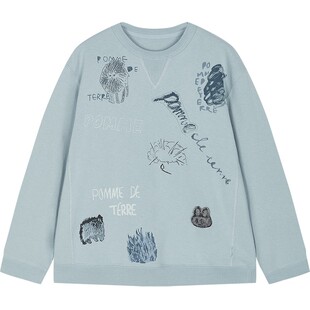 [新款]蓬马大童卫衣套头棉兔子图案25秋装男女儿童pomme de terre