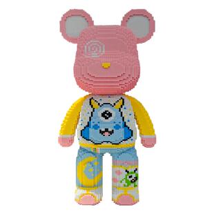 嗨彩拼大号暴力熊积木拼装玩具儿童成人高难度益智解压3D拼图摆件