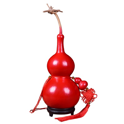 天然红葫芦挂件真葫芦摆件开口空心门对门玄关婚庆婚房客厅干葫芦