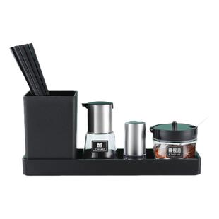 宝俪诗小醋瓶饭店用酱油壶不锈钢商用创意餐饮高档辣椒罐套装面馆