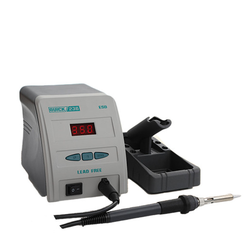 原装QUICK快克236防静电数显焊台电烙铁236无铅90W烙铁进口发热芯