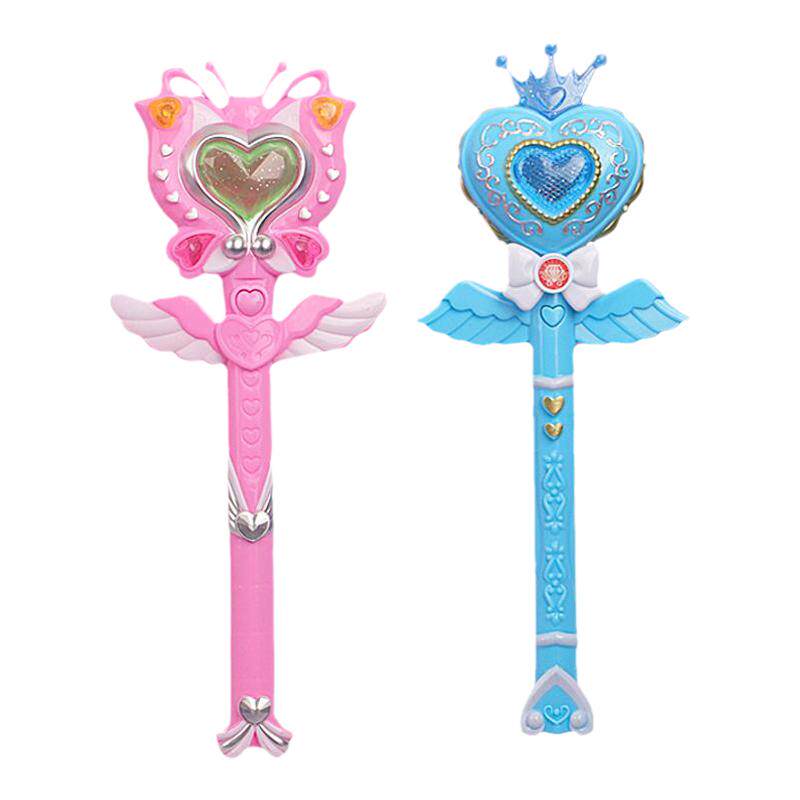 巴啦啦魔法棒小魔仙玩具生日礼物女童冰雪爱莎公主皇冠发光投影棒