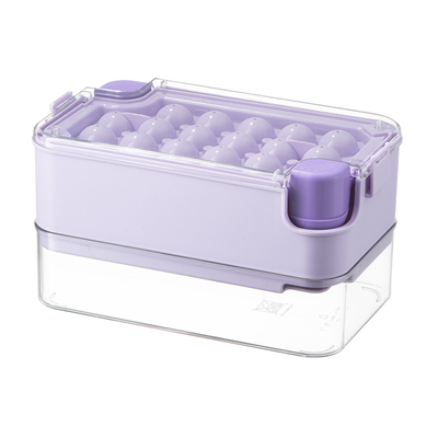 2024紫色新款威士忌圆形按压冰格