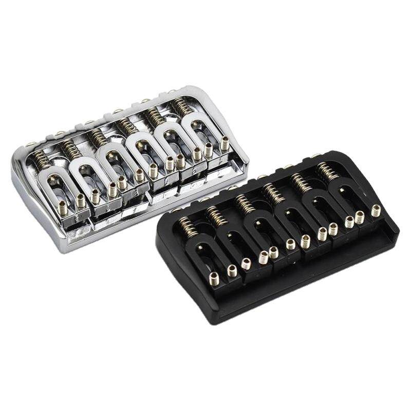 六弦马蹄琴码固定琴桥底穿合金u形拉弦板电吉他diy配件