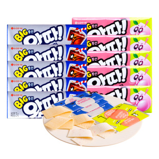 【自营】韩国进口乐天泡泡糖水蜜桃味口香糖可乐清新糖果大大卷