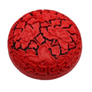 北京漆器漆雕首饰盒印泥盒民间特色工艺品中国风礼物出国送老外