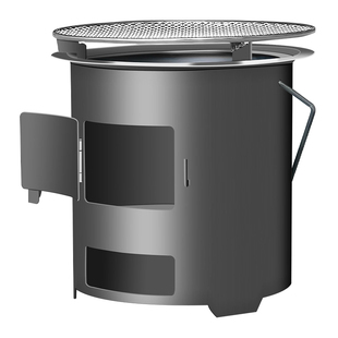 柴火炉户外烧烤炉柴火灶家用特厚露营炊煮茶炉无烟农村木柴烤火炉