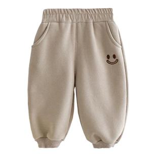 儿童裤子冬装加绒保暖宝宝冬季长裤韩系超萌冬天外出婴儿卫裤童装