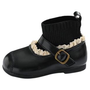 女童靴子2025秋冬新款儿童短靴宝宝袜靴女童靴洋气公主女孩袜子靴