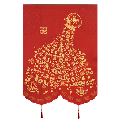 中式葫芦风水门帘化解隔断挂帘