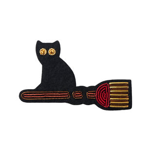 精致手工刺绣布艺徽章猫咪胸针设计感小众饰品别针装饰衣服配饰女