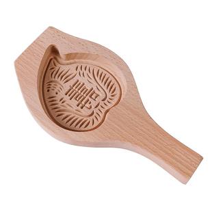 木忆大号家用蒸馒头月饼模木质元宝面鱼形莲蓬元宝寿桃面食模具