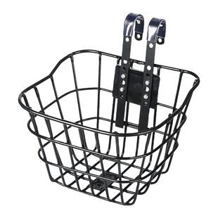 儿童自行车篮子前车筐折叠滑板单车头篮筐前置前挂篮置物筐篓蓝框