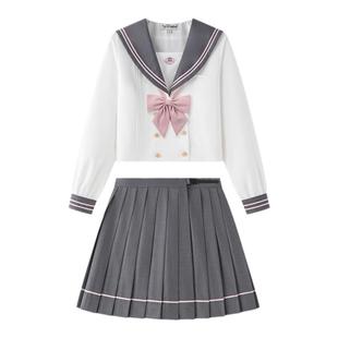 东京岁时记原创JK日系长袖学院风制服套装裙中间服元气小桃水手服