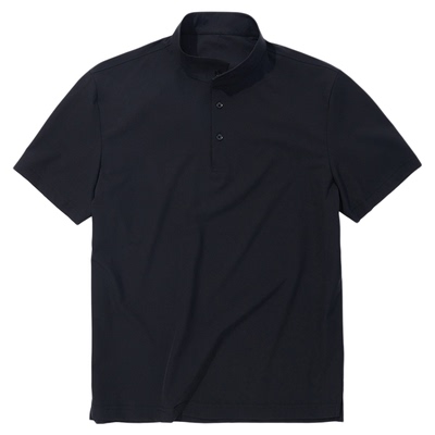 MrBu布先生时尚半高领纯色T恤男2025春夏舒适凉感短袖ET16182