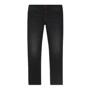 【情人节礼物 直筒复古】HUGO雨果 男士冬黑色复古水洗修身牛仔裤