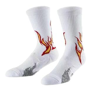 furry福瑞白袜子中筒毛巾底春秋冬加厚运动彩色印花可爱休闲正太