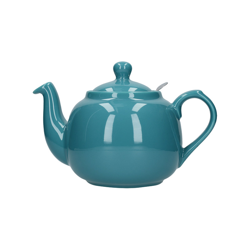 London Pottery田园1200ml蓝绿色茶壶带滤网下午茶陶瓷泡茶壶送礼