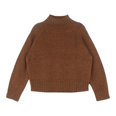 utouto纯色高领针织毛衣