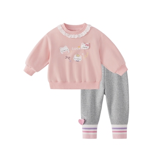 女童套装2026新款洋气1儿童甜美小童春款两件套2岁女宝宝春装衣服