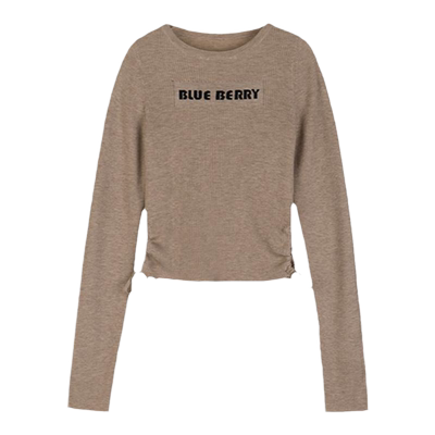 Ablueberry抽褶显瘦线衫