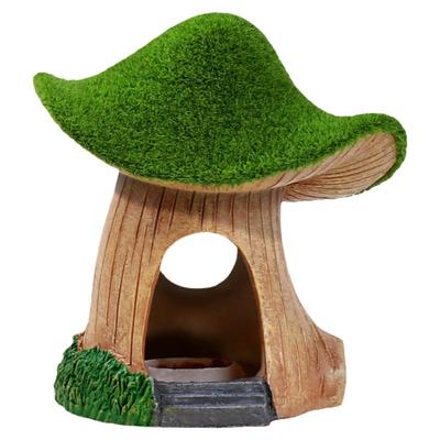 鱼缸造景仿真青苔蘑菇小房子摆件