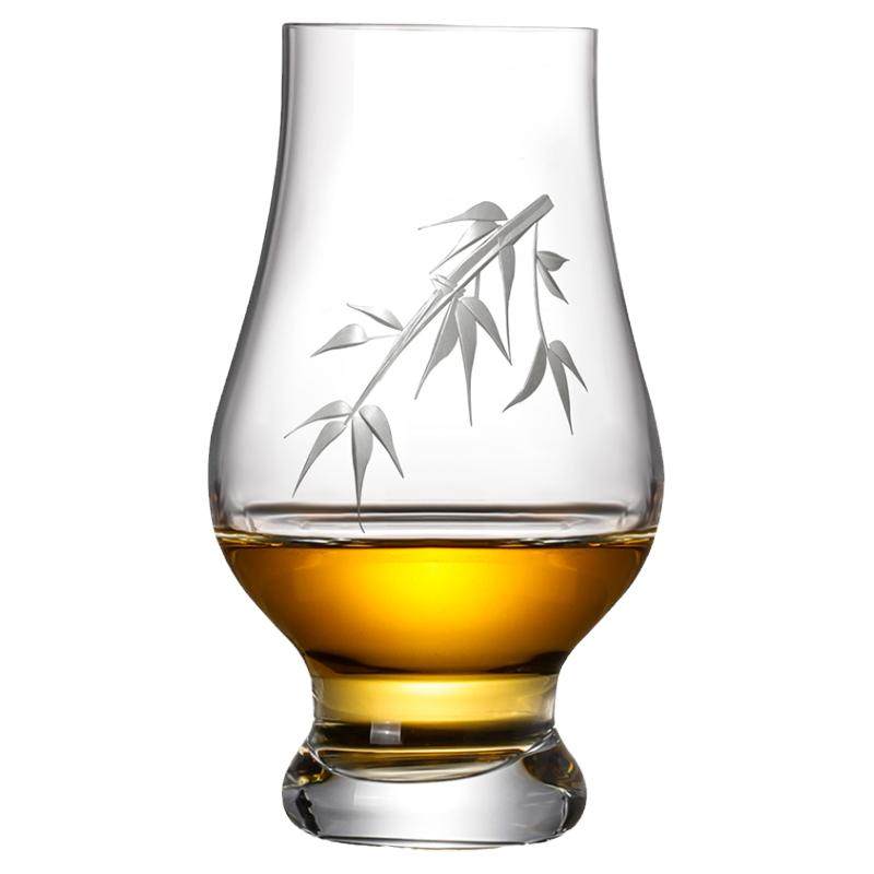 手工刻花威士忌水晶洋酒杯郁金香品酒杯闻香玻璃杯欧式洋酒品鉴杯