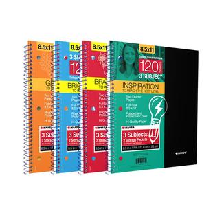 凯萨kaisa繁花灵感系列科目本活页本三孔线圈本可撕美式拍纸本分栏横线内页多科目本子办公记录本笔记本160页