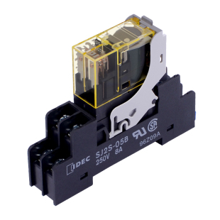 和泉继电器薄款RJ2S-CL-D24 2开2闭8脚8A直流DC24V 底座SJ2S-05B