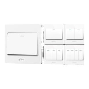 公牛开关按钮面板单开三开单双控双联墙壁家用三四位电灯开关插座