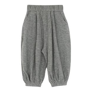 大耳象女童收口运动裤冬季新款儿童纯色宽松休闲裤子