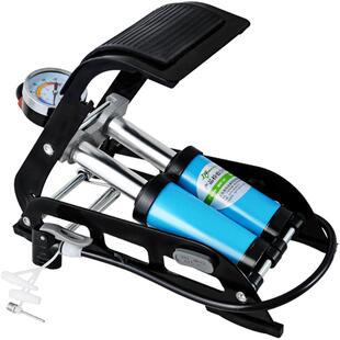 洛克兄弟脚踩打气筒高压公路自行车通用篮球电动车摩托汽车充气泵