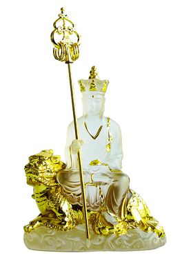 精品水琉璃地藏菩萨佛堂供奉摆件