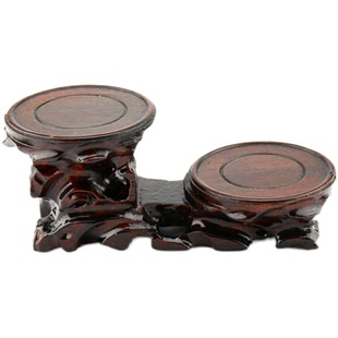 实木根雕摆件奇石头花瓶紫砂茶壶底座壶垫圆形高低木质托油漆垫子