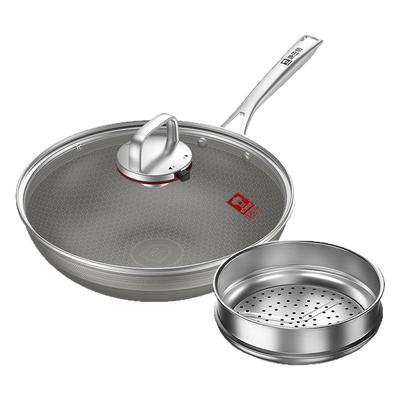 康巴赫有钛不粘炒锅家用不粘锅正品电磁炉燃气灶专用炒菜锅钛锅