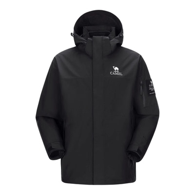 骆驼户外冲锋衣三合一男女款防风防水秋冬外套保暖女士徒步登山服