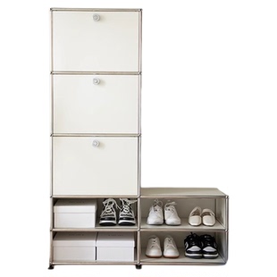 中古usm柜家用入户门模块组合鞋柜换鞋凳一体柜子门口收纳玄关柜