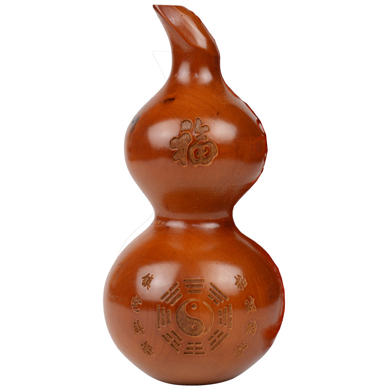 桃木葫芦摆件五帝钱挂件