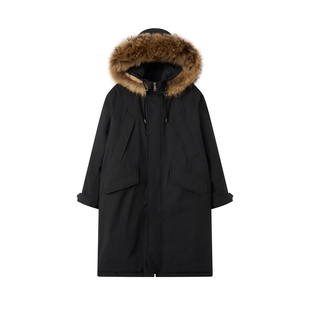 2025冬季新款棉服女中长款过膝工装棉袄大码加厚宽松冬装棉衣外套