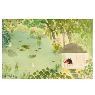 暖藻×张乐陆田园风餐垫隔热垫棉麻桌垫防烫碗盘垫小学生儿童餐垫