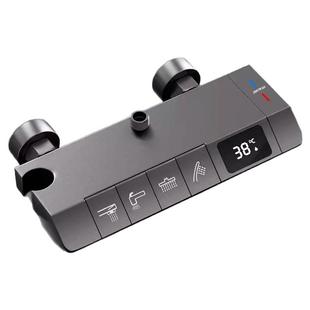 全铜枪灰恒温淋浴花洒混水阀配件浴室数显增压花洒按键冷热水主体